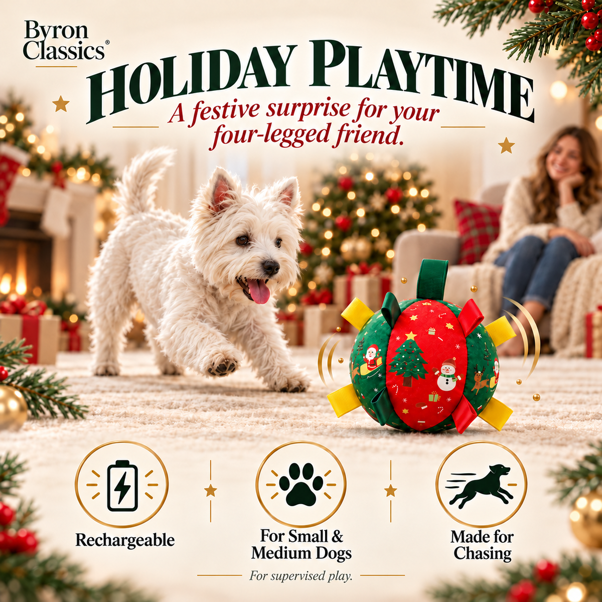 ByronClassics™ Christmas Dog Ball