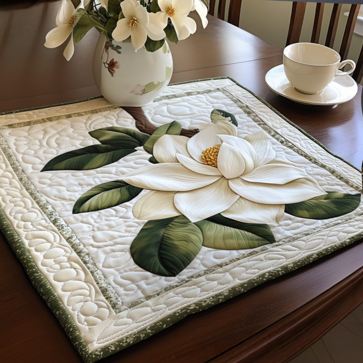 Rustic Magnolia Quilted Placemats