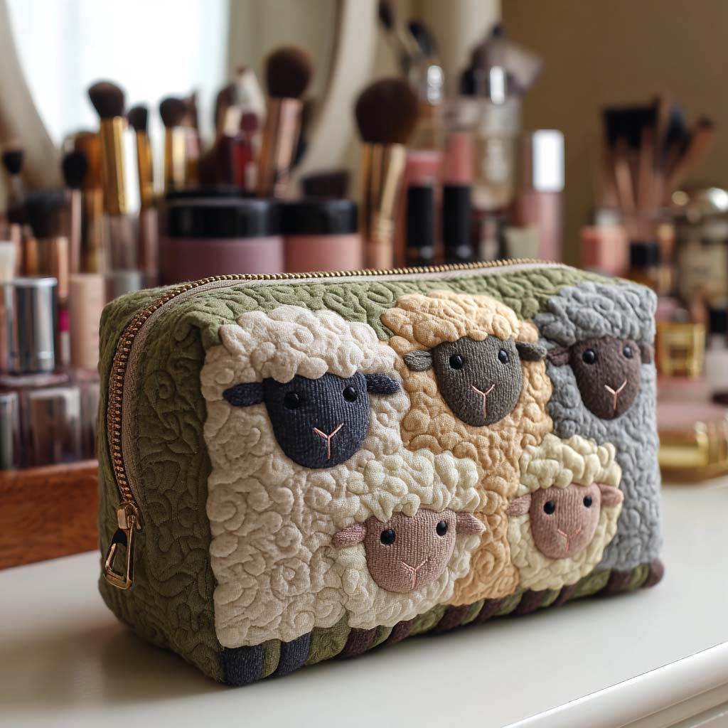 Little Lambs Quilted Toiletry Bag
