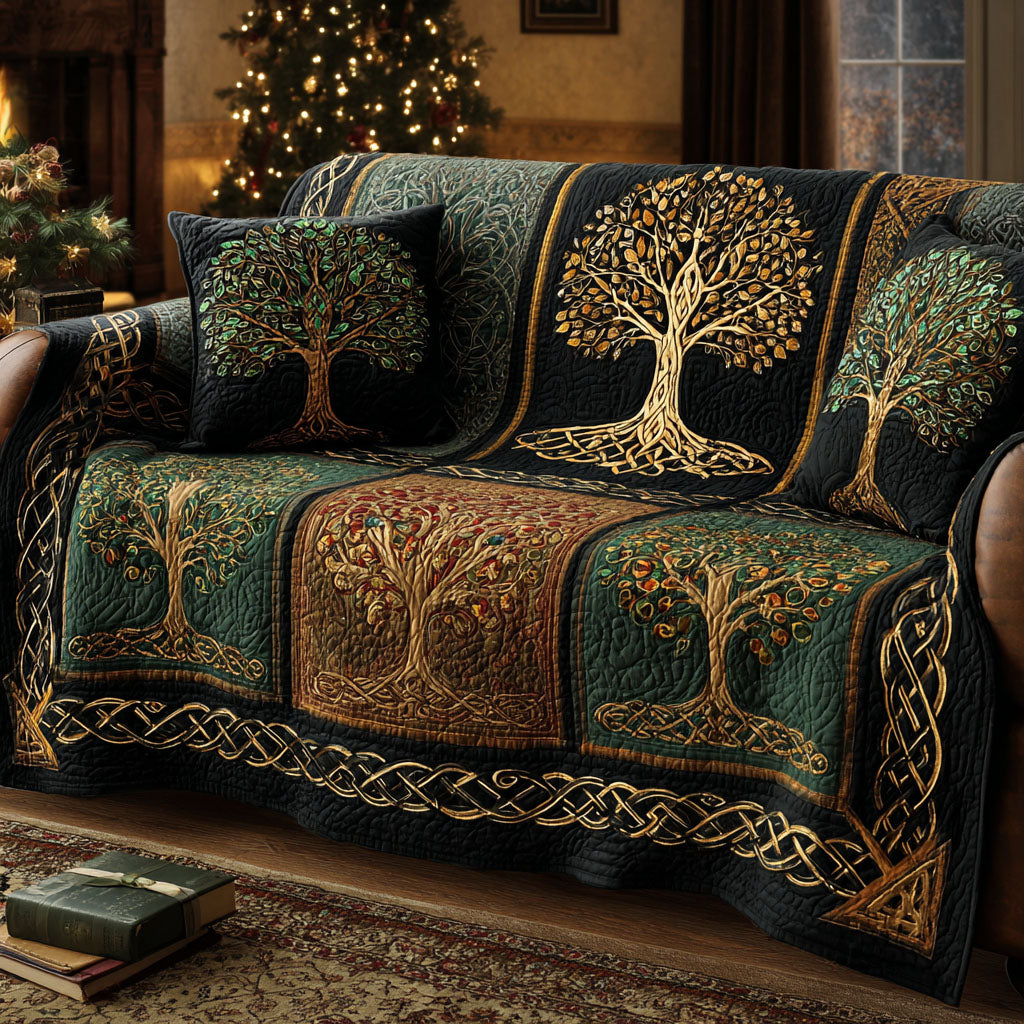 Heavenly Pattern Quilted Sofa Cover