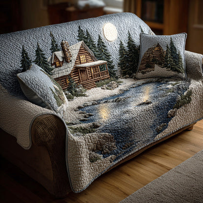 in Rustic Forest Style Quilted Sofa Cover