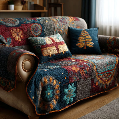 Pattern Boho Refined Quilted Sofa Cover