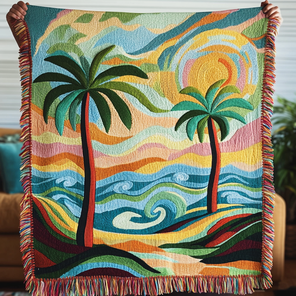 Coastal Refuge Quilted Throw