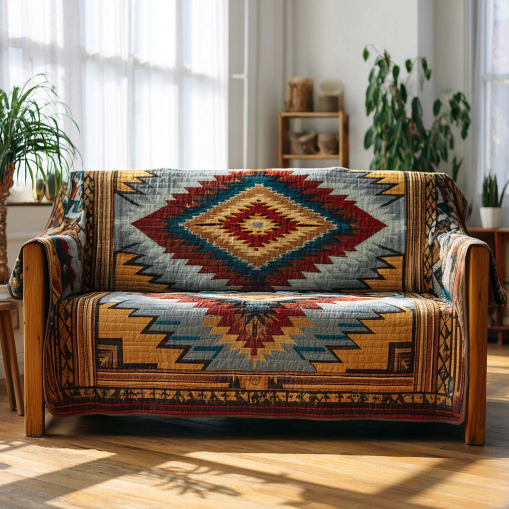 Landscape of the Canyon Quilted Sofa Cover
