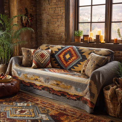 Landscape Desert Quilted Sofa Cover