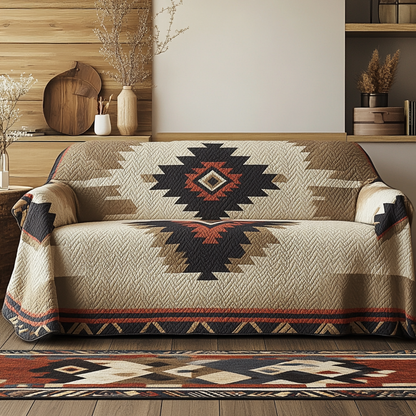 Echo Gold Quilted Sofa Cover