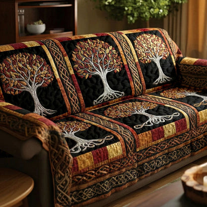 Tree of Life Quilted Sofa Cover