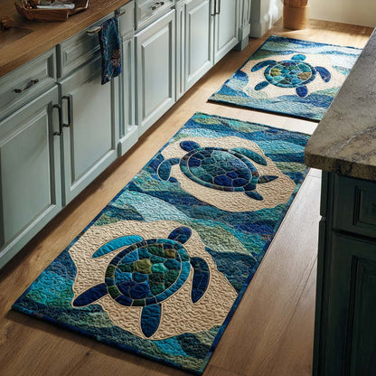Elegant Shells 2-Piece Kitchen Mat Set