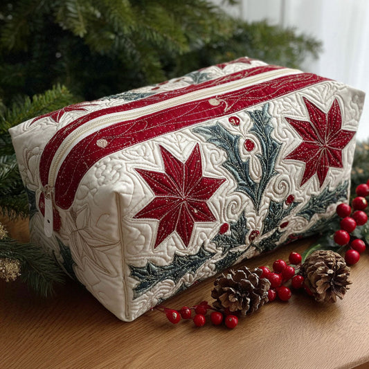 Stitched Star Petals Quilted Toiletry Bag
