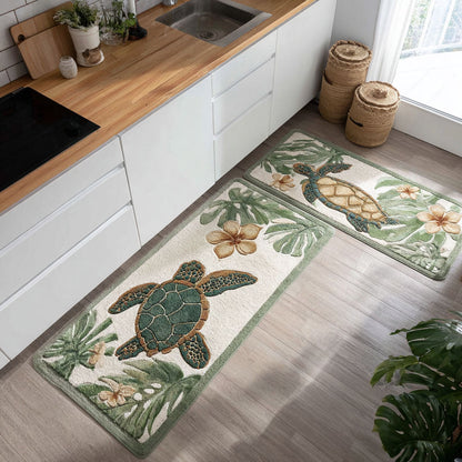 Elegant Shells 2-Piece Kitchen Mat Set – Aliyah