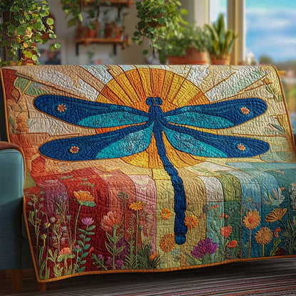 Dragonflies Quilted Sofa Cover