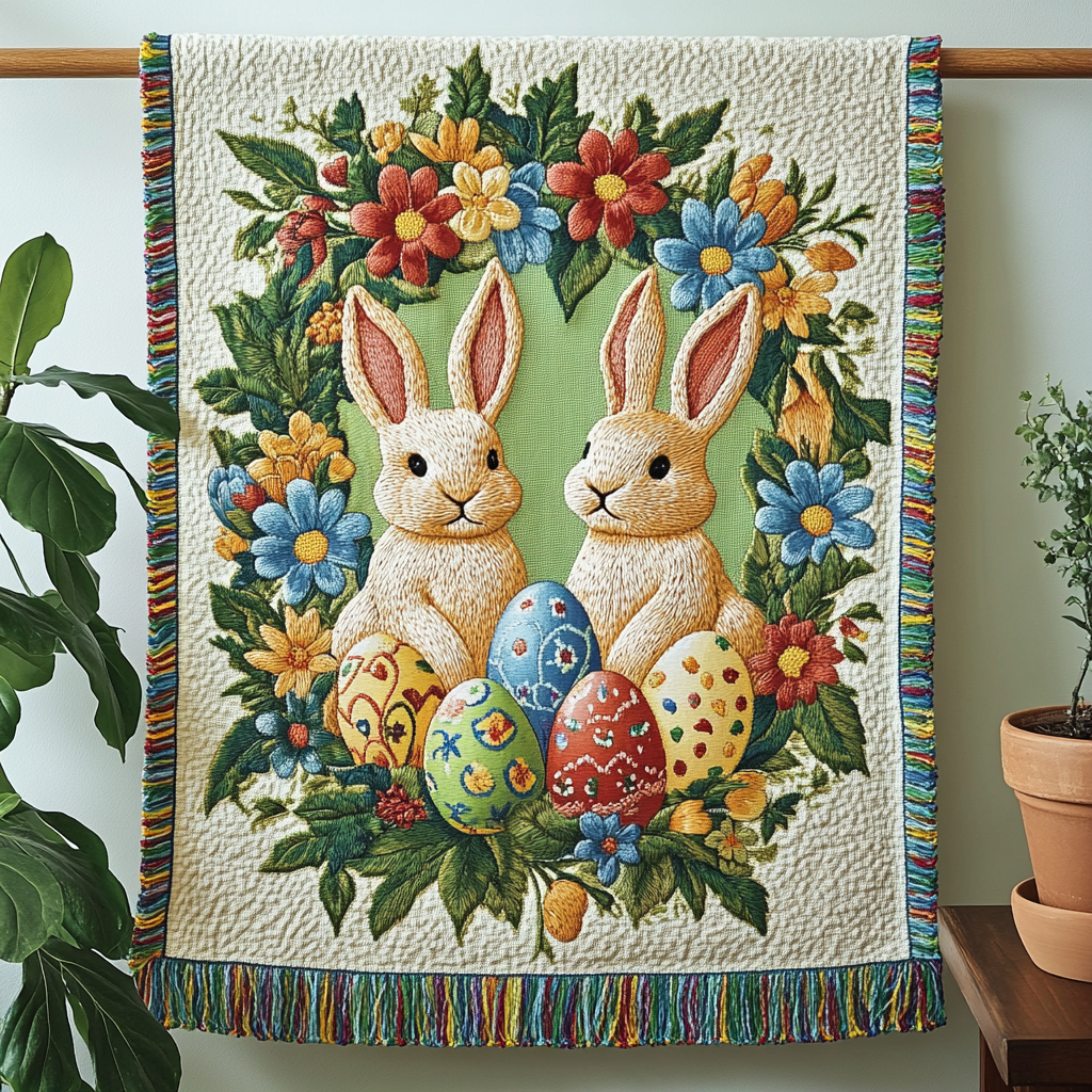Easter Quilted Throw