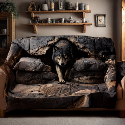 Nature Wild Quilted Sofa Cover
