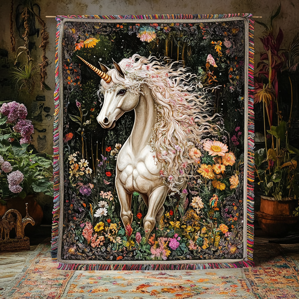 Ivory Enchantment Quilted Throw