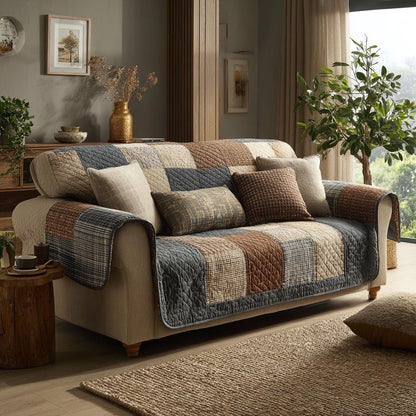 Sfeer van Huis Quilted Sofa Cover – Amaryllis