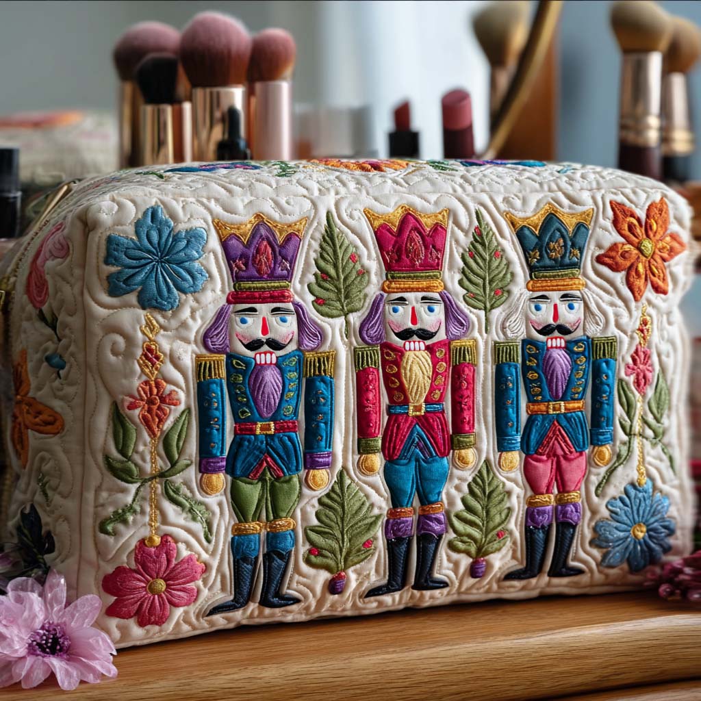 Christmas Nutcracker Quilted Toiletry Bag – Amelia