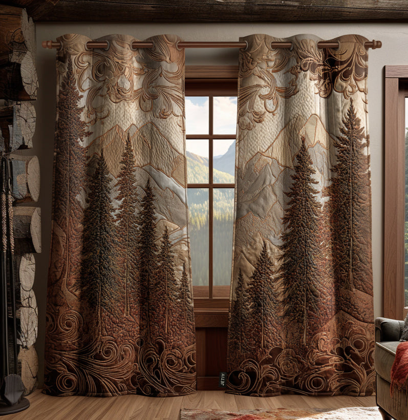 Quiet Forest Quilted Curtains