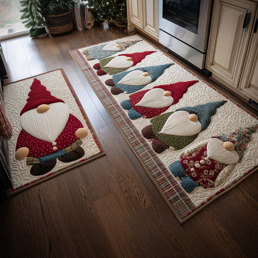 Traditional Christmas 2-Piece Kitchen Mat Set