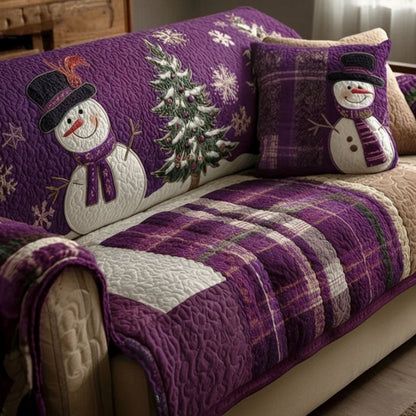 Christmas Pattern Quilted Sofa Cover – Angeline