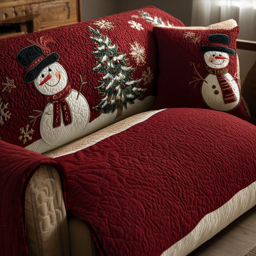 Christmas Pattern Quilted Sofa Cover – Angeline