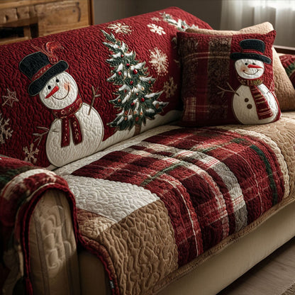 Christmas Pattern Quilted Sofa Cover – Angeline