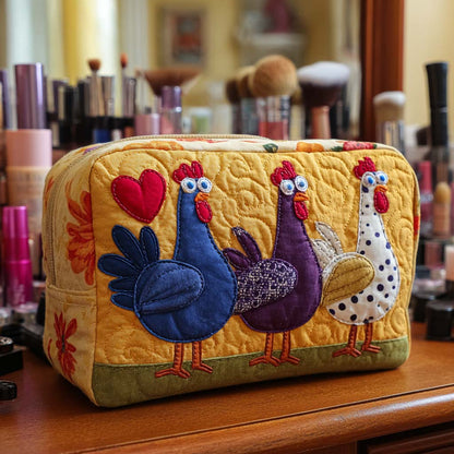 Decorative Chicken Quilted Toiletry Bag – Annabelle