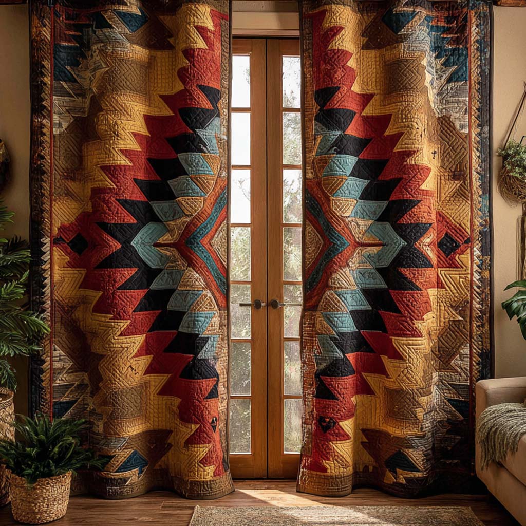 Antique Sandstone Quilted Curtains
