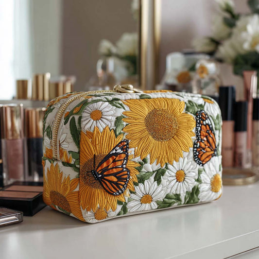Floral Pattern Quilted Toiletry Bag – Aubrey