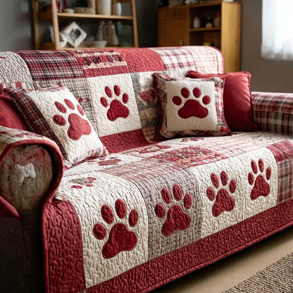 with Legs and Heart Quilted Sofa Cover