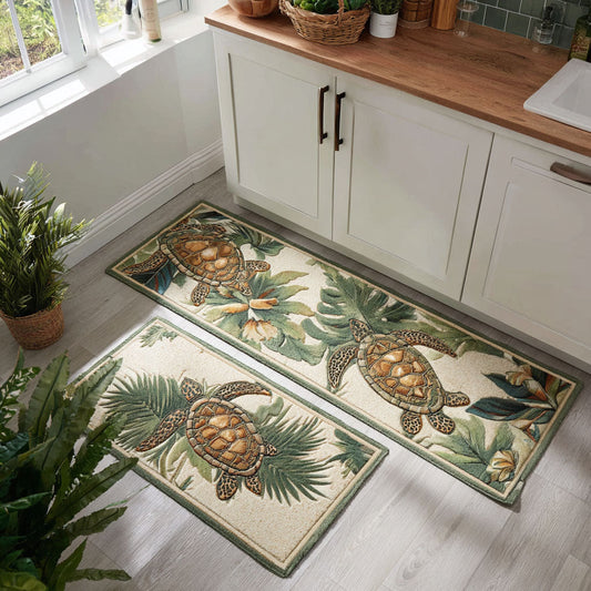 Tropical Tiki 2-Piece Kitchen Mat Set