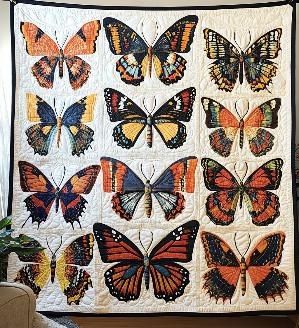 Butterflies in Bloom Textile Wall Art