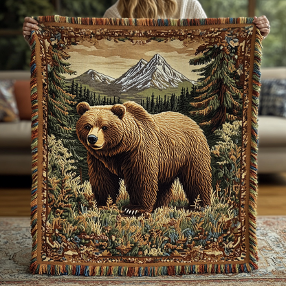 Charming Bear Quilted Throw