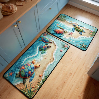 Coastal Retreat 2-Piece Kitchen Mat Set