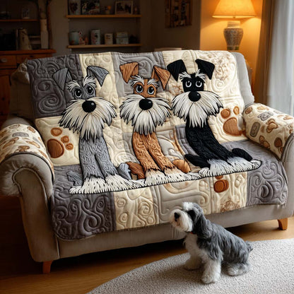 Schnauzer Quilted Sofa Cover