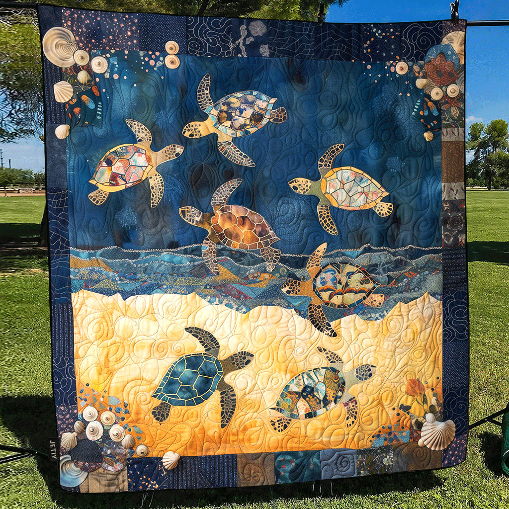 Sea Turtles Quilted Blanket