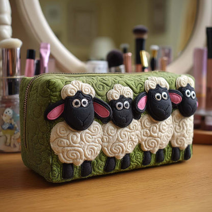 Soft Sheep Quilted Toiletry Bag