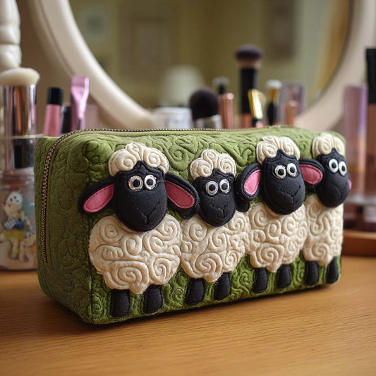 Soft Sheep Quilted Toiletry Bag