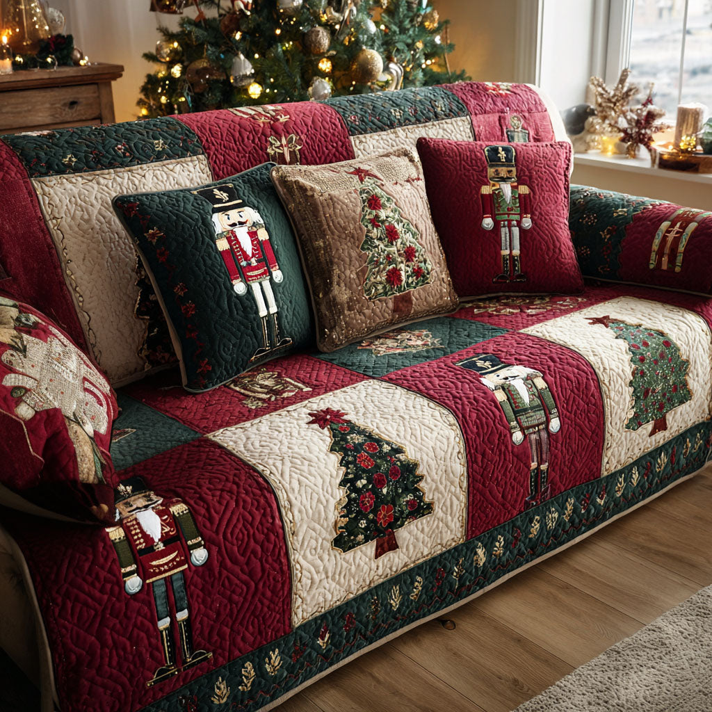 Christmas Pattern Quilted Sofa Cover – Bonita