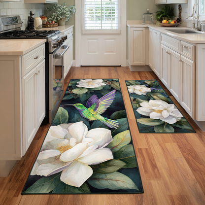 Hummingbird 2-Piece Kitchen Mat Set
