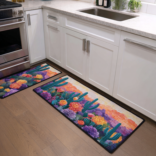 Garden Bliss 2-Piece Kitchen Mat Set