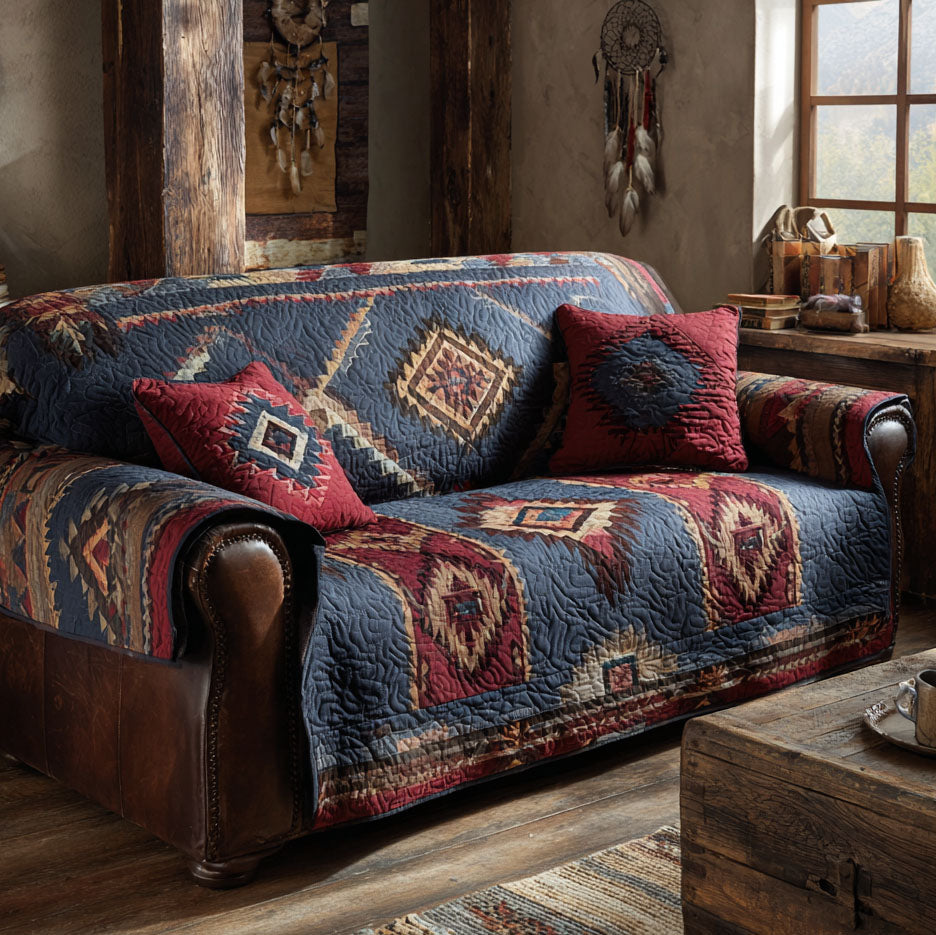 Night in Canyon Quilted Sofa Cover