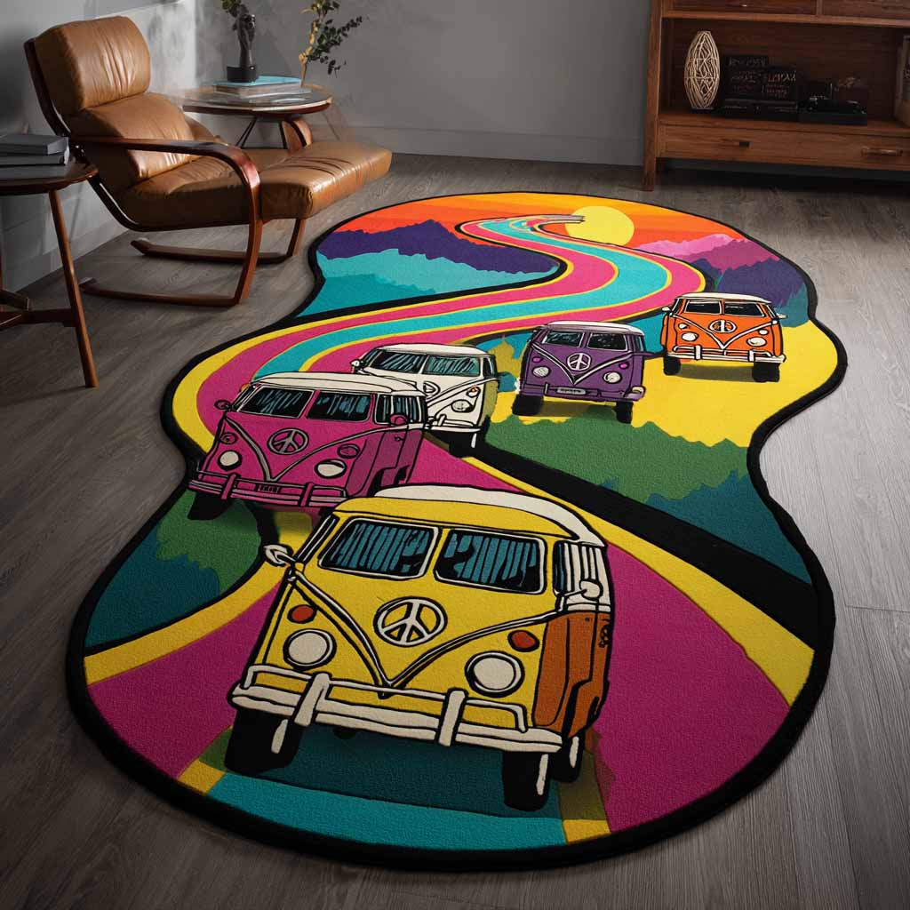 Hippie Vibes Shaped Area Rug