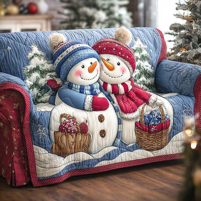 Christmas Pattern Quilted Sofa Cover – Caitlyn
