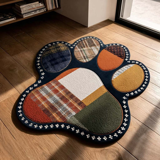 Abstract Paw Shaped Area Rug