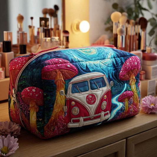 Mushroom Van Quilted Toiletry Bag