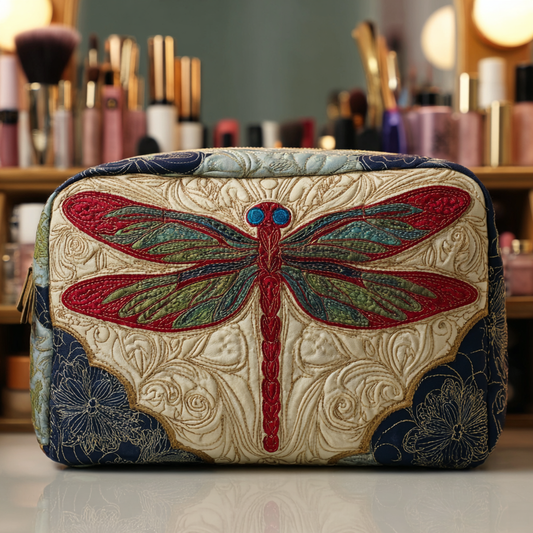 Refined Dragonfly Quilted Toiletry Bag