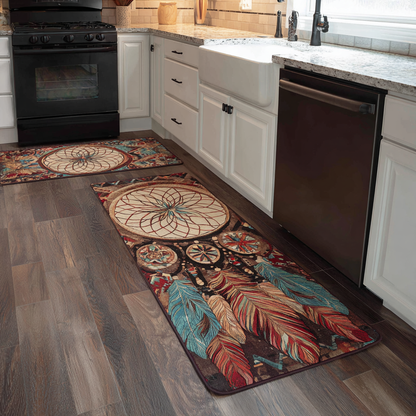 Earth Tones 2-Piece Kitchen Mat Set