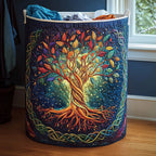 Tree of Life | Quilted Storage Basket
