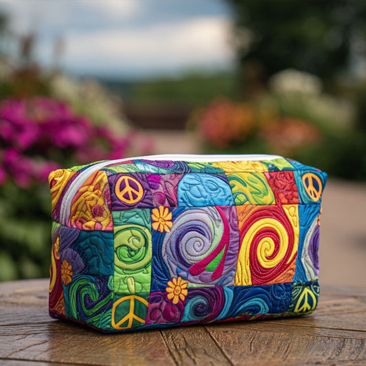 Peace Symbol Quilted Toiletry Bag – Charlee