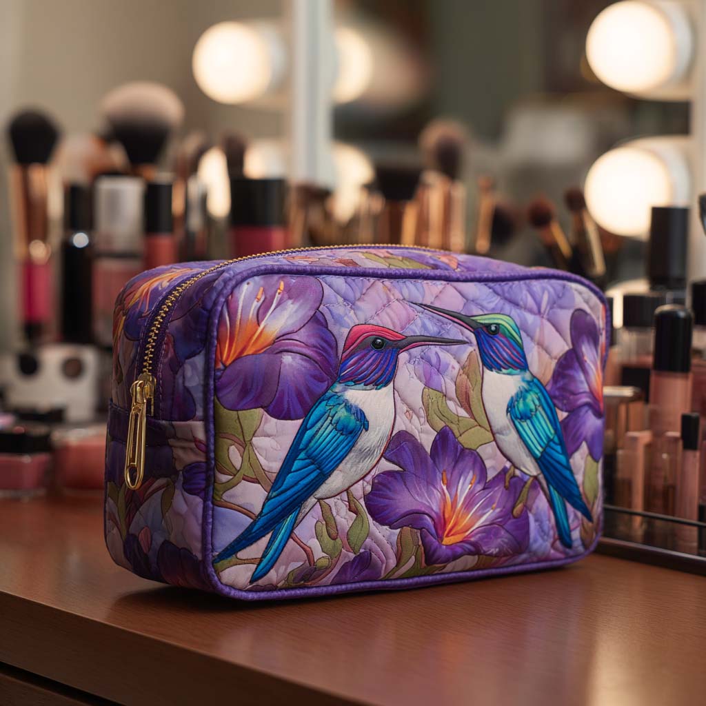 Colourful Wings Quilted Toiletry Bag